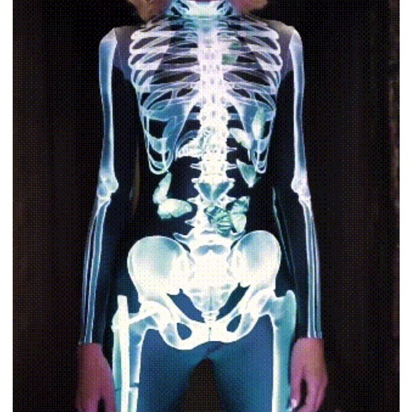 NWT women’s Halloween costume full skeleton bodysuit - Picture 5 of 6